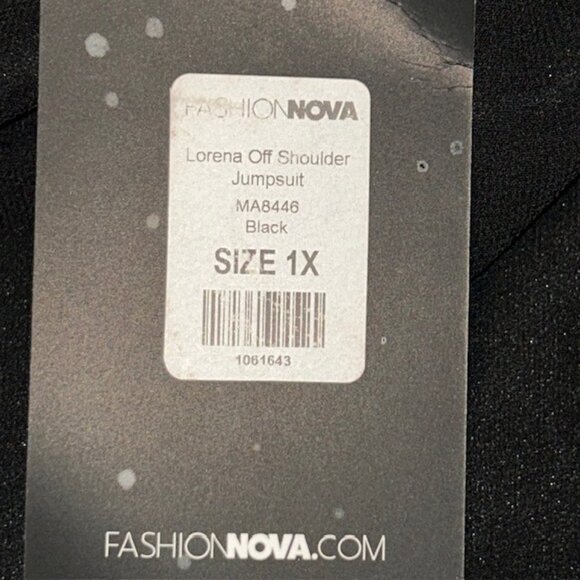 Fashion Nova Womens Jumpsuit Romper Shoulderless Black Size 1X BRAND NEW NWT - Picture 3 of 5